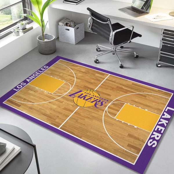 Los Angeles Lakers Basketball Team NBA Court Teppich