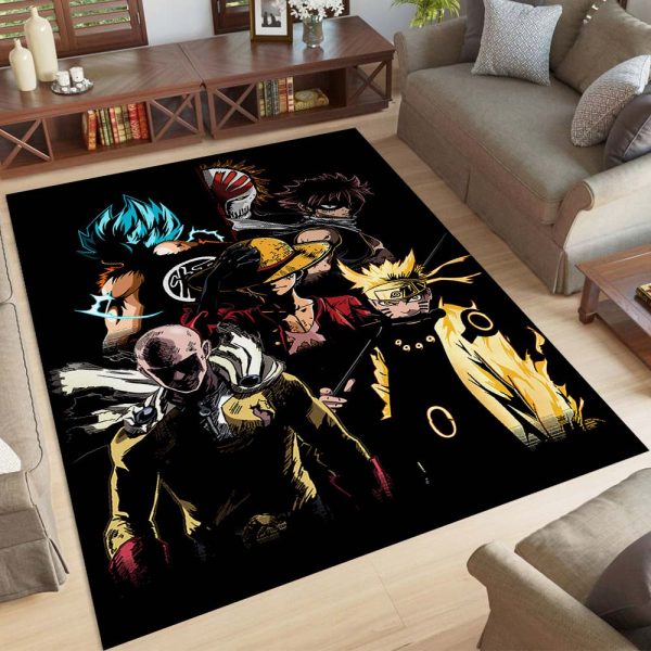 One Piece Luffy und Anime-Charaktere Teppich