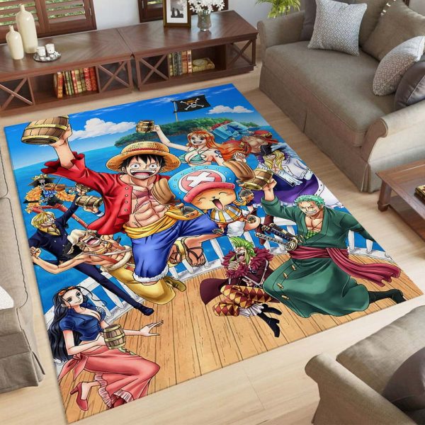 One Piece Alle Charaktere trinken Bier 1002 Teppich