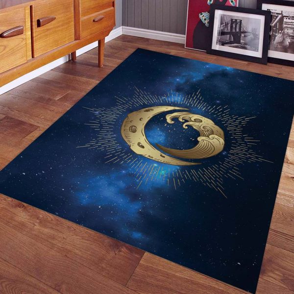 Mond und Welle Wicca Teppich