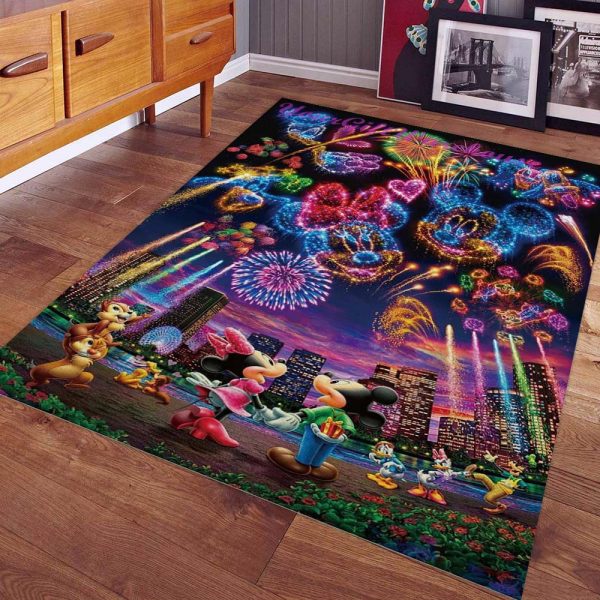 Micky und Minnie Disney Feuerwerk Teppich