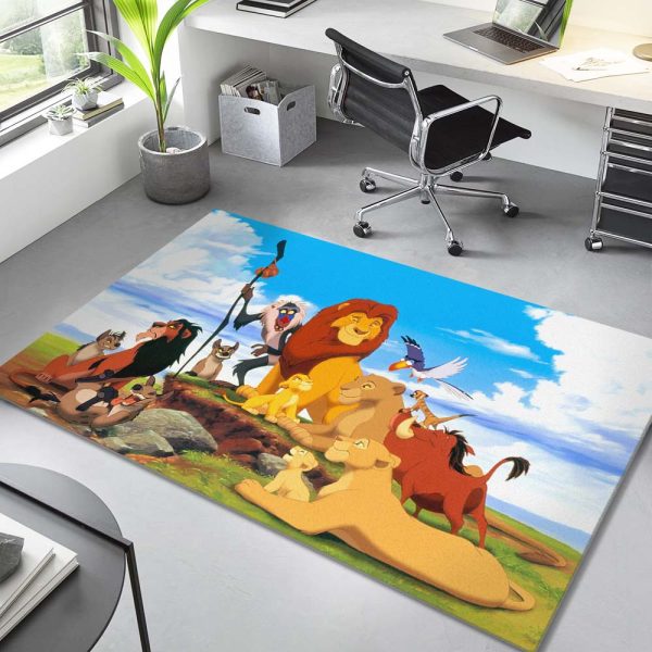 Die Charaktere des König der Löwen 1002 Teppich