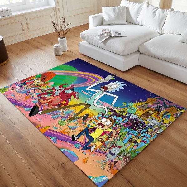 Rick und Morty Charaktere 1002 Teppich