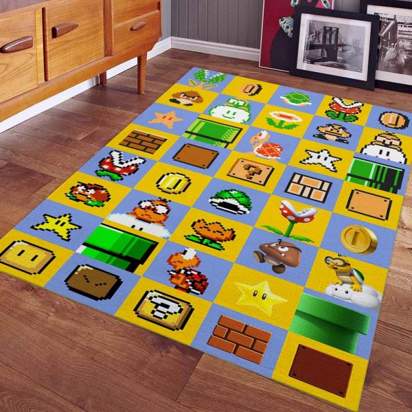 Super Mario Icon-Spiel Teppich