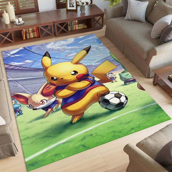 Pikachu spielt Fußball so cool 2 Teppich