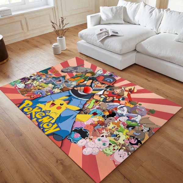 Pikachu Detektiv Alle Charaktere 3 Teppich