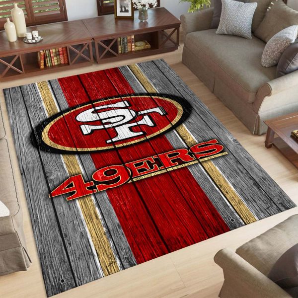 San Francisco 49ers Football Team NFL auf Holz Teppich