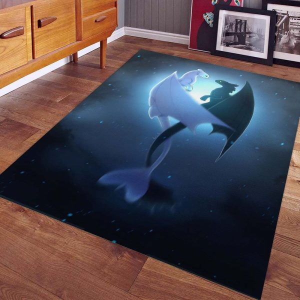 Ohnezahn Light Fury Dragons – Drachenzähmen leicht gemacht Teppich