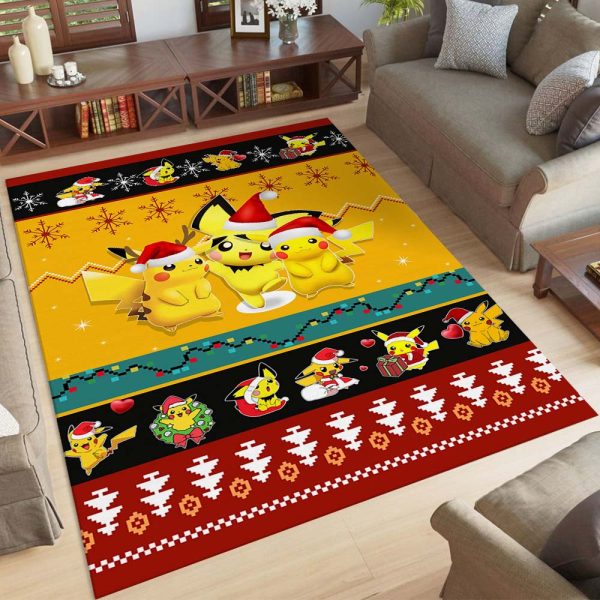 Pikachu Pokemon Frohe Weihnachten Teppich