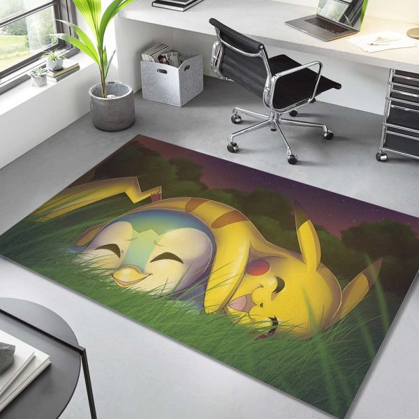 Pokémon Pikachu und Pochama Teppich