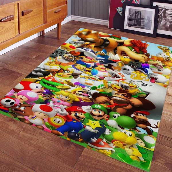 Super Mario Alle Charaktere 1004 Teppich