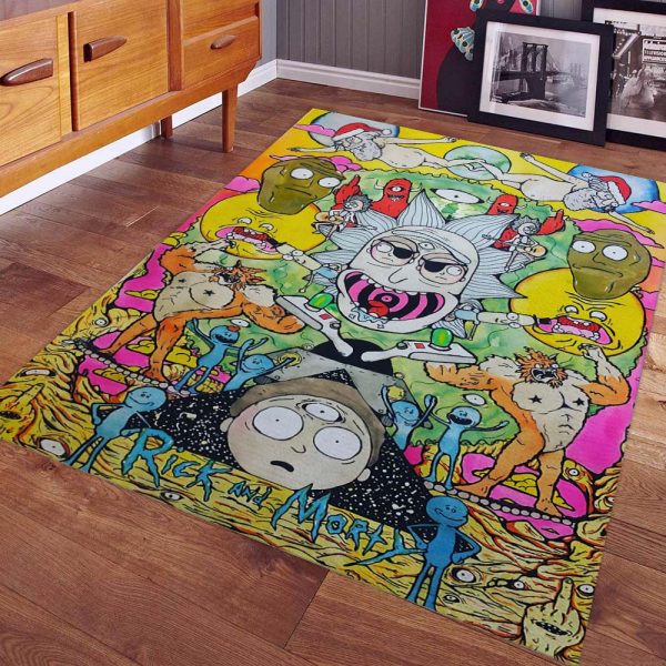 Rick und Morty Charaktere 1001 Teppich