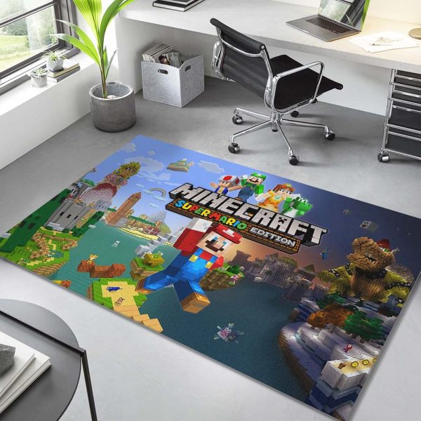 Super Mario Minecraft 1001 Teppich