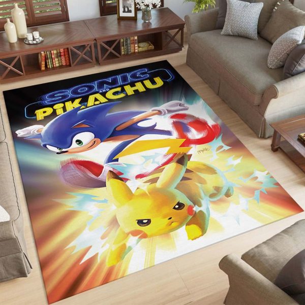 Sonic Pikachu 1001 Teppich