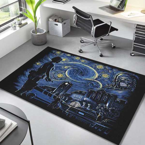 Van Gogh Sternennacht Resident Evil Schlafzimmer Teppich