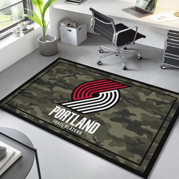 Portland Trail Blazers Basketball Team NBA Camo Teppich