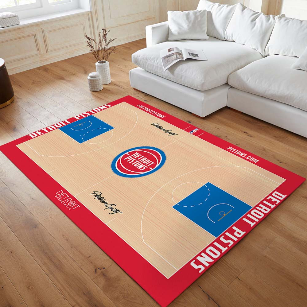 Detroit Pistons Basketball Team NBA-Gericht Teppich – Bild 2