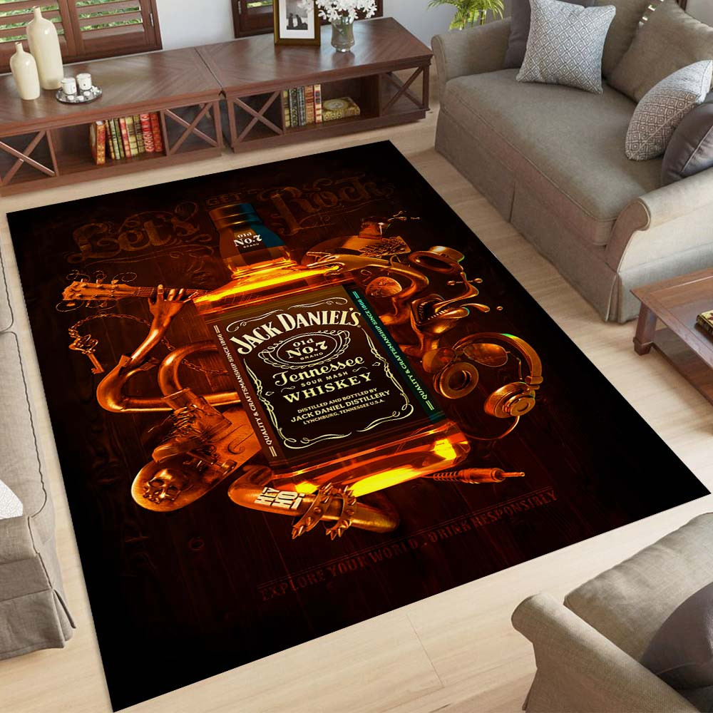 Jack Daniels Feuer 2 Teppich – Bild 2