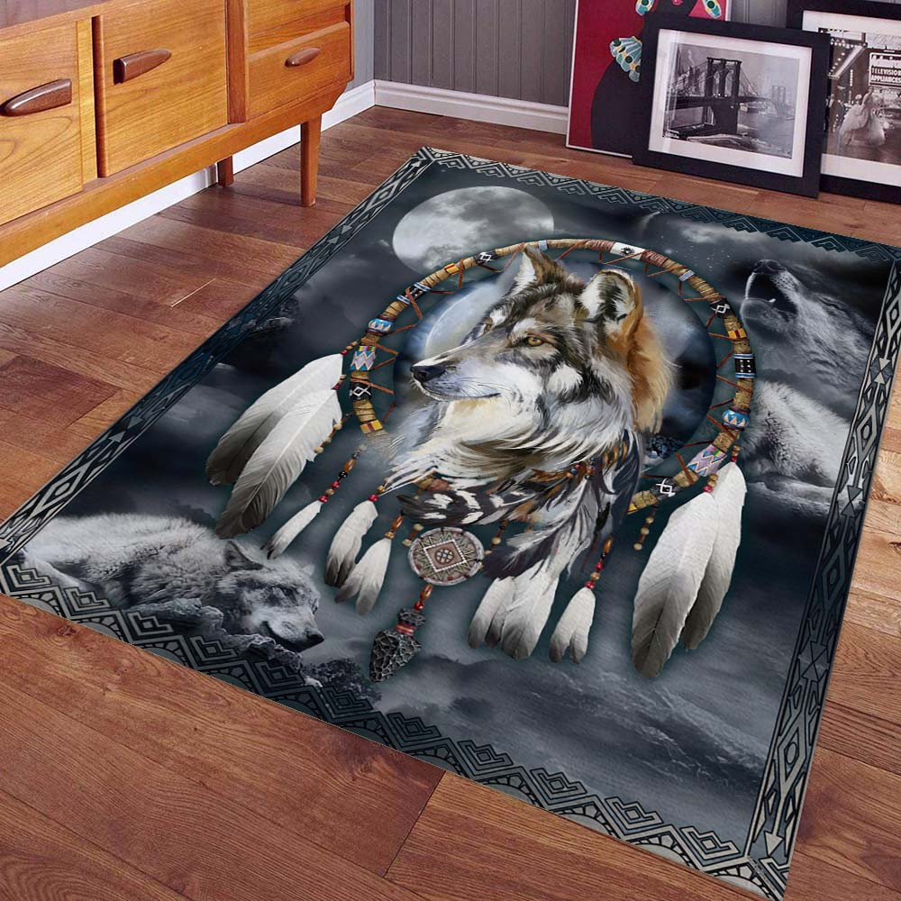 Indianischer Wolf Teppich – Bild 2