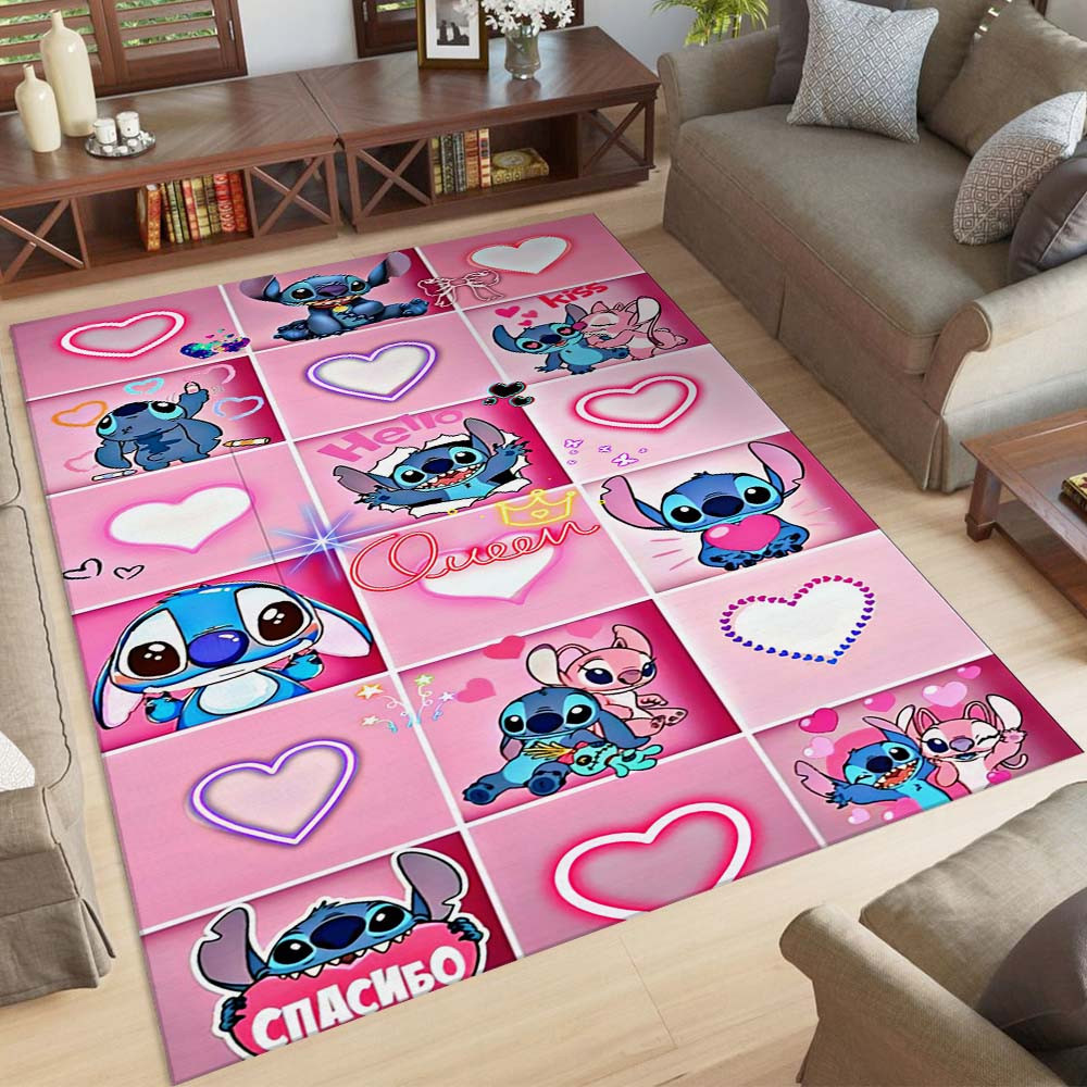Stitch Ich liebe dich bis zum Mond und zurück Teppich – Bild 2