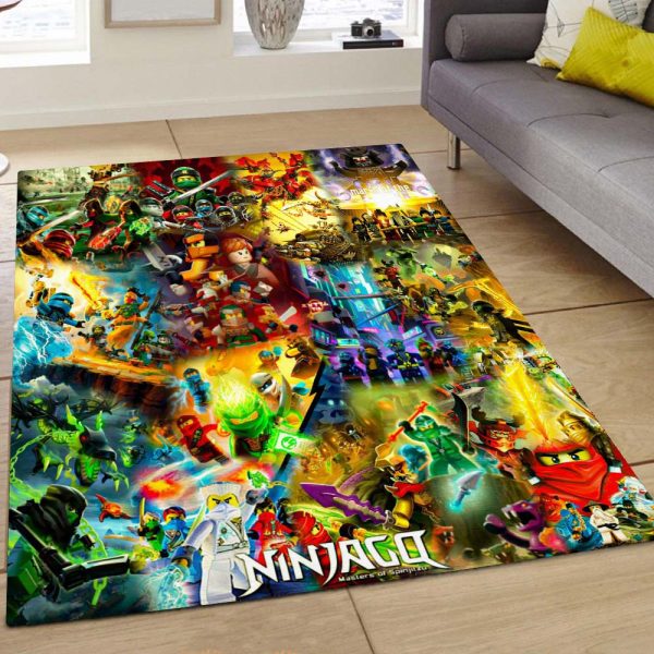 Ninjago Alle Charaktere Kämpfen 1016 Teppich