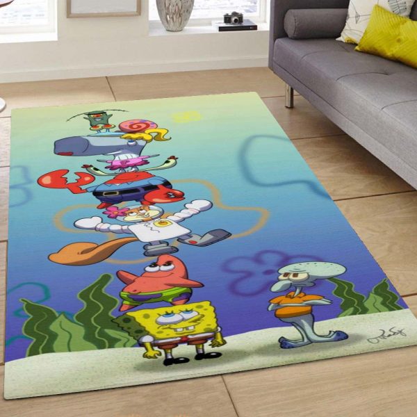 Spongebob Schwammkopf Alle Charaktere 3 Teppich