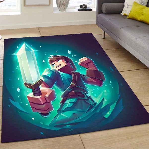 Herobrine Minecraft Hauptfigur Teppich