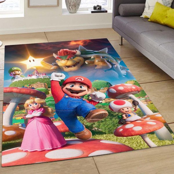 Mario Alle Charaktere 2 Teppich