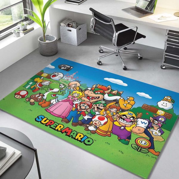 Mario Alle Charaktere 5 Teppich
