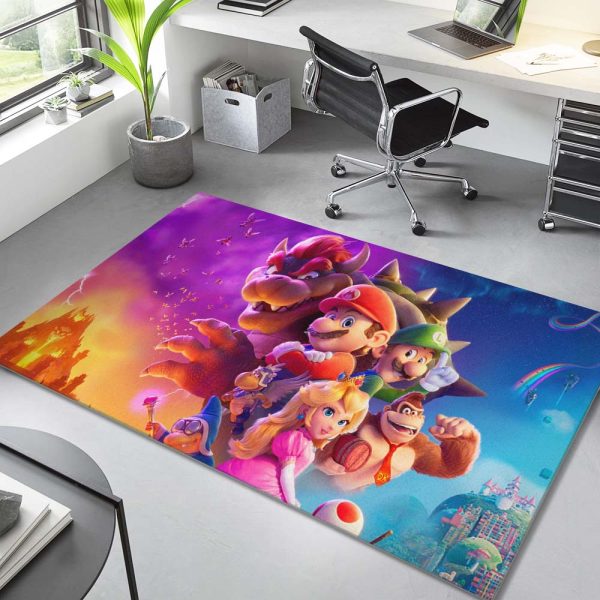 Mario Alle Charaktere 7 Teppich