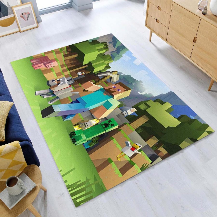 Wunderschne Minecraft Teppich Kinderzimmer Bild