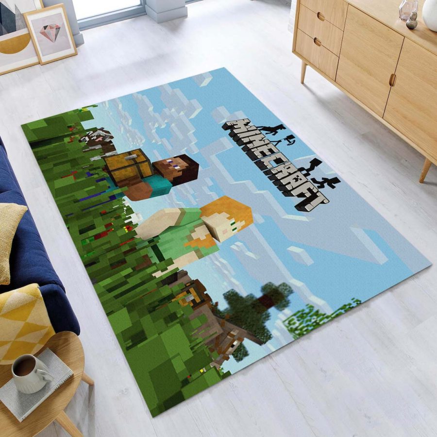 Wunderschne Minecraft Teppich Kinderzimmer Bild