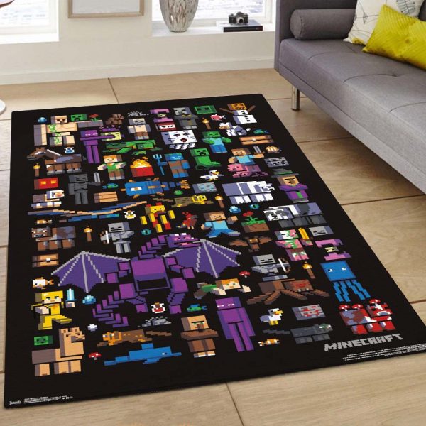Minecraft Alle Charaktere 1011 Teppich