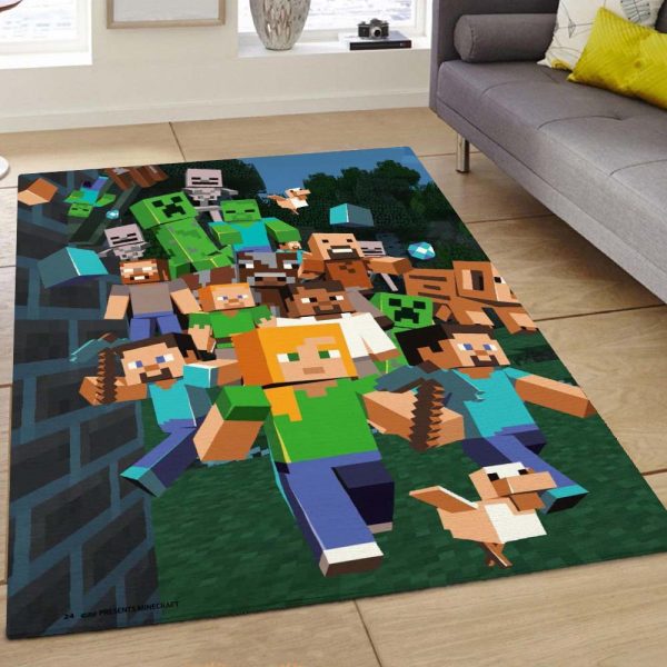 Minecraft Alle Charaktere 1018 Teppich