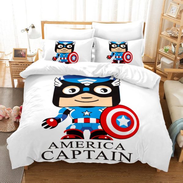 Captain America Chibi Kinderbettwäsche - Bettwäsche