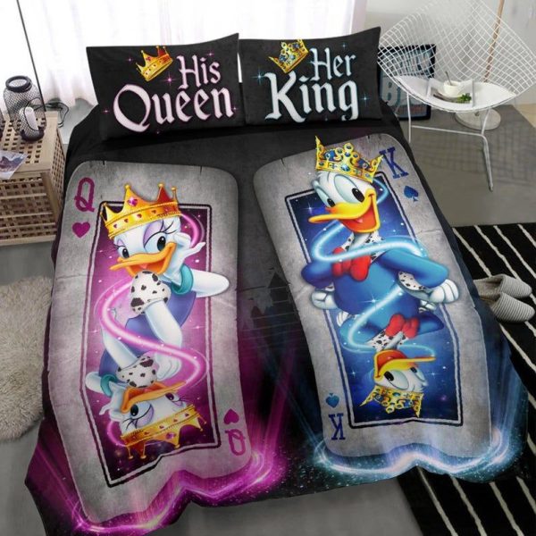Donald und Daisy Disney Liebespaar Ihr König Seine Königin Kinderbettwäsche - Bettwäsche