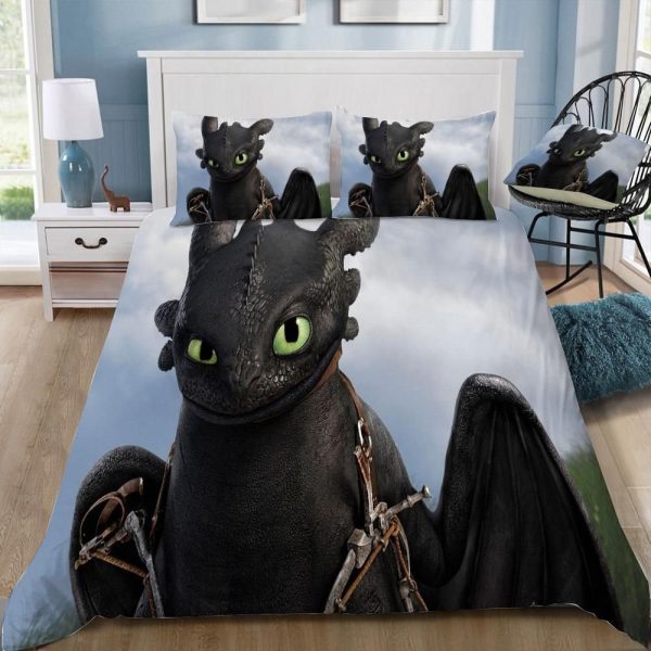 3d Anpassen Drachenzähmen leicht gemacht Dragons 3 The Hiden World Kinderbettwäsche - Bettwäsche