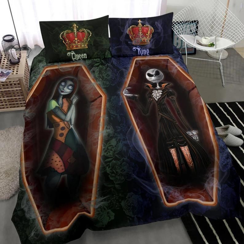 Jack Skellington Sally Ihr König Seine Königin 2 7 Kinderbettwäsche - Bettwäsche