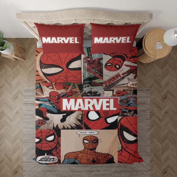 Spider Man Marvel Comics Fan Geschenk Spider Man Marvel Kinderbettwäsche - Bettwäsche