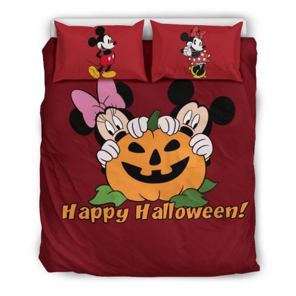 Micky und Minnie Halloween Kinderbettwäsche - Bettwäsche