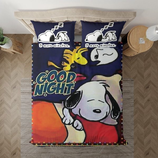 Snoopy The Peanuts Lustiger Snoopy und Woodstock Gute Nacht Kinderbettwäsche - Bettwäsche