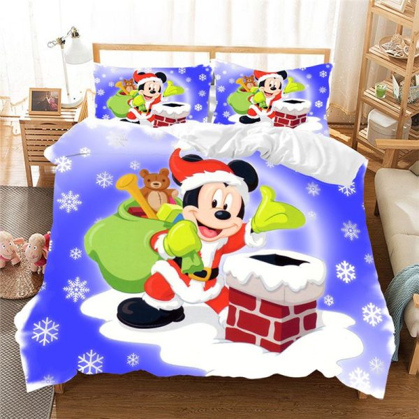 Frohe Weihnachten Disney Micky Maus 2 Kinderbettwäsche - Bettwäsche