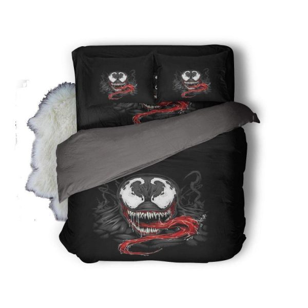 Venom Classic Black Scary Bedrucktes Ding Kinderbettwäsche - Bettwäsche