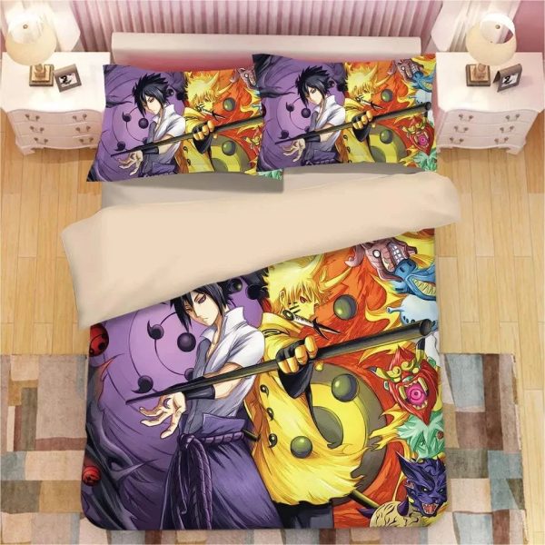 Naruto Uzumaki Naruto 2 Naruto und Sasuke Kinderbettwäsche - Bettwäsche