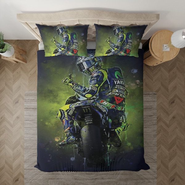 Valentino Rossi Motorradrennen 02 Kinderbettwäsche - Bettwäsche