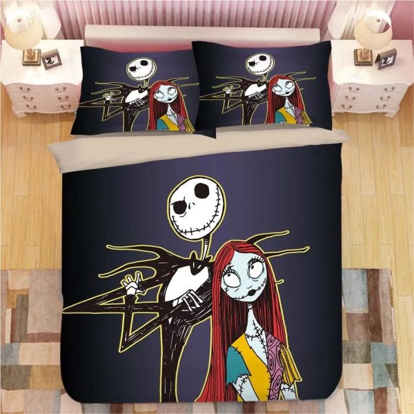 Der Albtraum vor Weihnachten Jack Skellington und Sally 2 Kinderbettwäsche - Bettwäsche