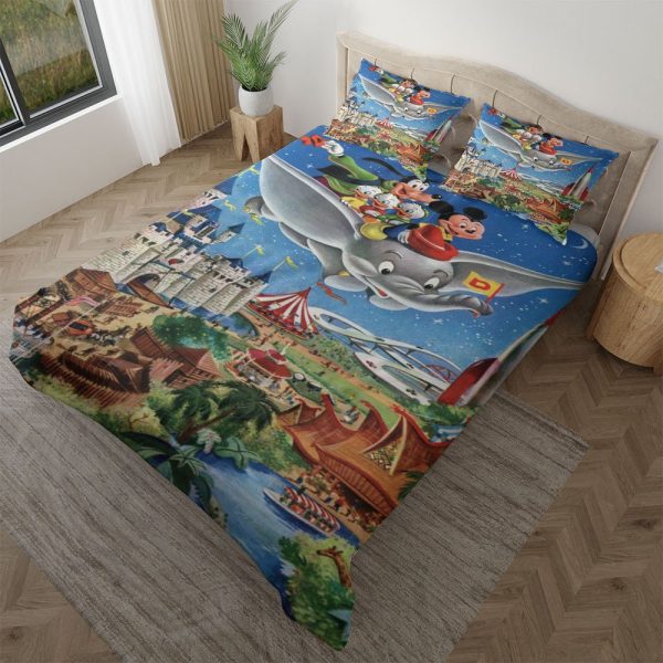 Mickey And Friend Fly On Sky Geschenk für Liebhaber Mickey Kinderbettwäsche - Bettwäsche