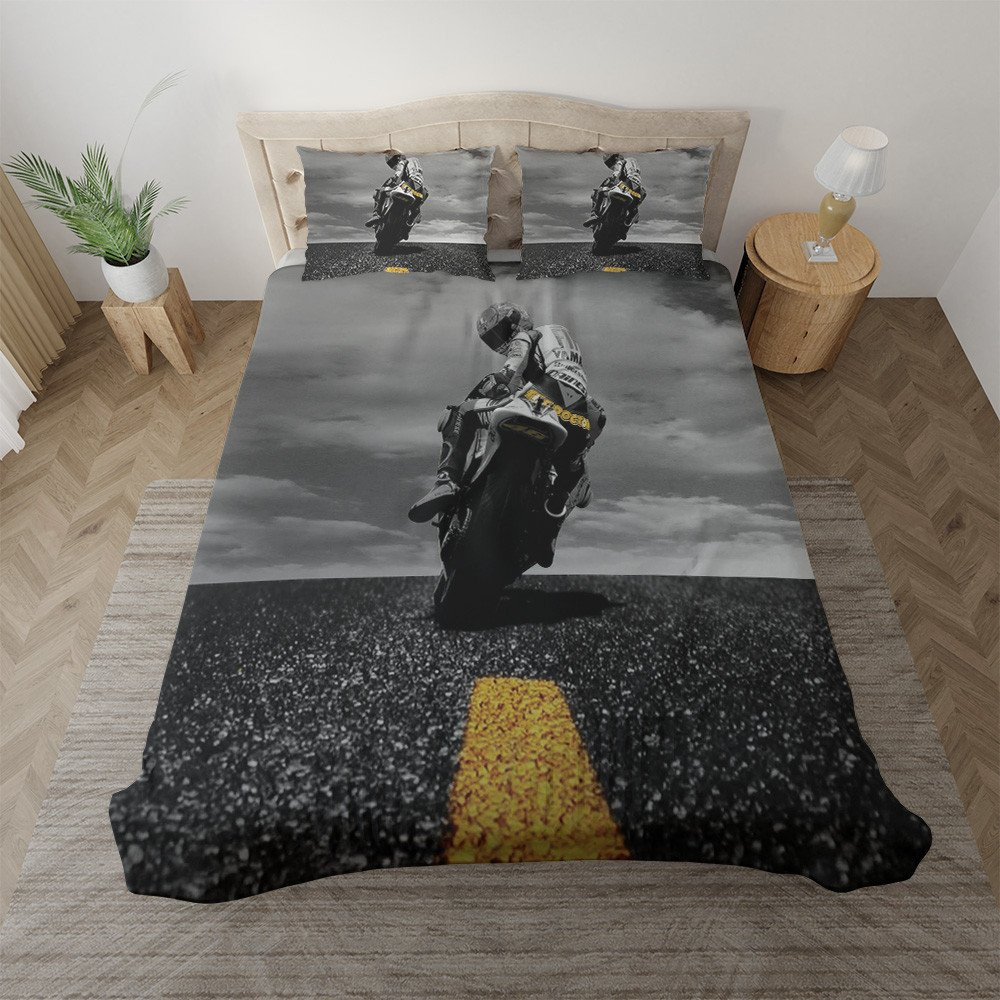 Valentino Rossi Motorradrennen 09 Kinderbettwäsche - Bettwäsche