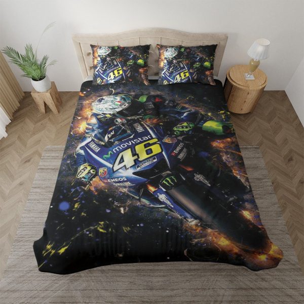 Valentino Rossi Motorradrennen 01 Kinderbettwäsche - Bettwäsche