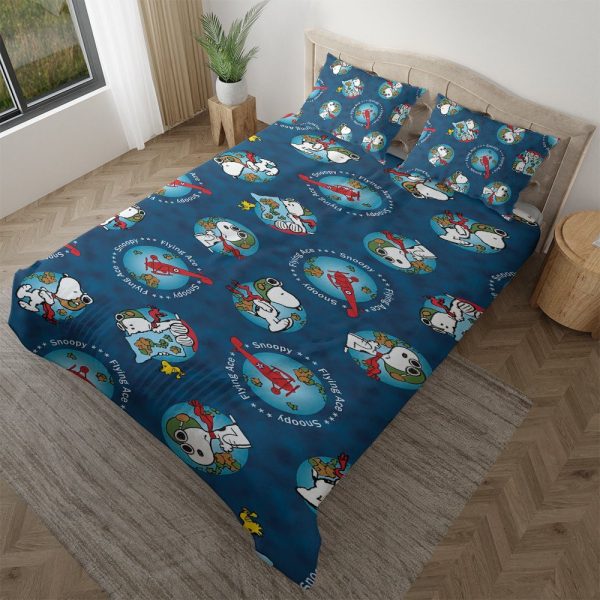 Lustiges Snoopy Peanuts Snoopy Flying Ace Hockey Kinderbettwäsche - Bettwäsche